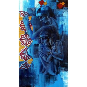 Shaista Momin, Untitled, 24 x 42 Inch, Acrylic on Canvas, Figurative Painting, AC-SHM-031